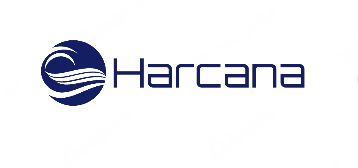 Harcana Consulting: Corporate investigation desk with laptop, documents, and magnifying glass